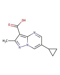 Astatech 6-CYCLOPROPYL-2-METHYLPYRAZOLO[1,5-A]PYRIMIDINE-3-CARBOXYLIC ACID; 5G; Purity 95%; MDL-MFCD31643028